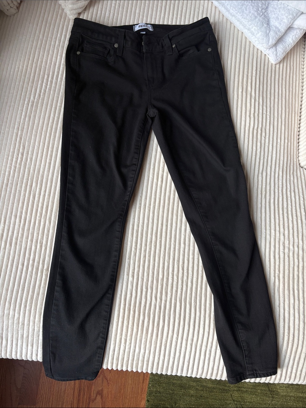 Anthropology PAIGE Black Skinny Jeans with Classic Five-Pocket 29